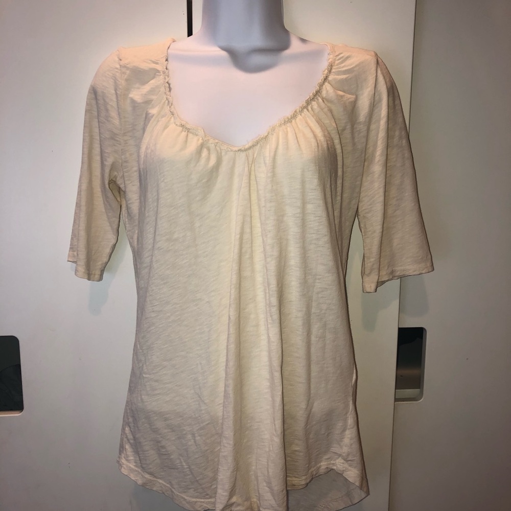 Ben and Lucia for Anthropologie cream size P top